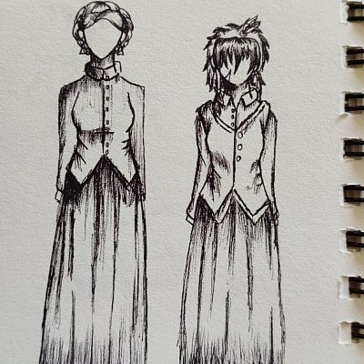 Dessin tout au feutre fin noir